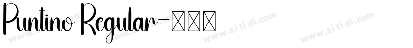 Puntino Regular字体转换